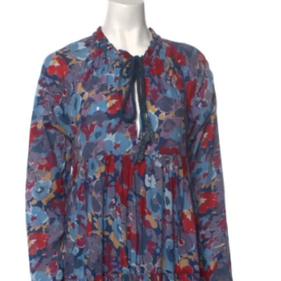 Eywasouls Malibu Floral Print Long Oversized Tent Dress womens XS - Picture 2 of 4